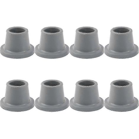 Lot de 8 embouts en caoutchouc pour pieds de chaise de douche, banc de douche, siège de toilette et tabouret. (1/5)
