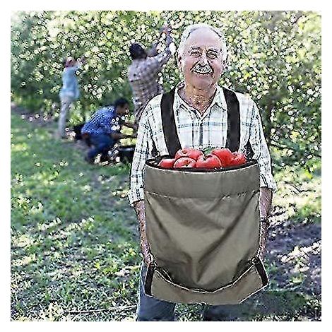 Tablier de cueillette imperméable avec poche de rangement résistante en 600D, réglable pour la récolte de fruits (1/5)