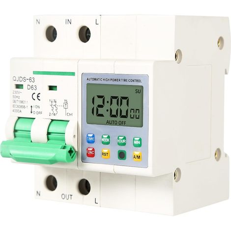 Minuterie Automatique 16 Groupes, Commutateur Réglable 63A AC230V pour Appareils Ménagers, Contrôle de Temps (1/5)