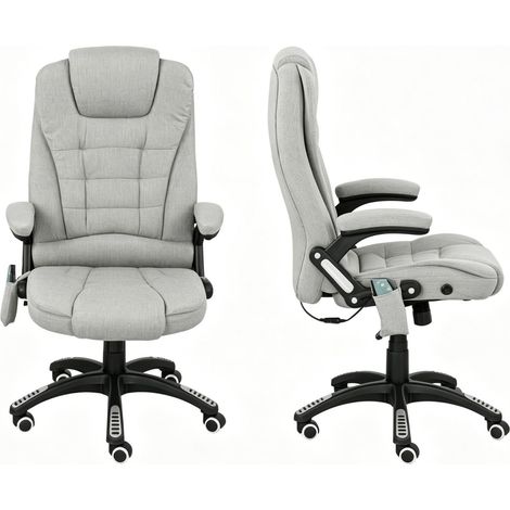 Fauteuil de bureau/d'écriture massant et chauffant, réglable en hauteur avec dossier inclinable et télécommande (uniquement avec 1 fauteuil de bureau). (1/5)