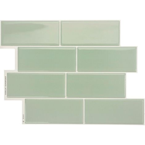 Metro Lucas - crédence adhésive verte x4 - 29.34 x 21.28 cm (1/4)