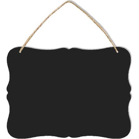 Tableau noir double face effaçable avec cordon de suspension (160207)-23.00X17.00X0.20CM-Black (1/4)