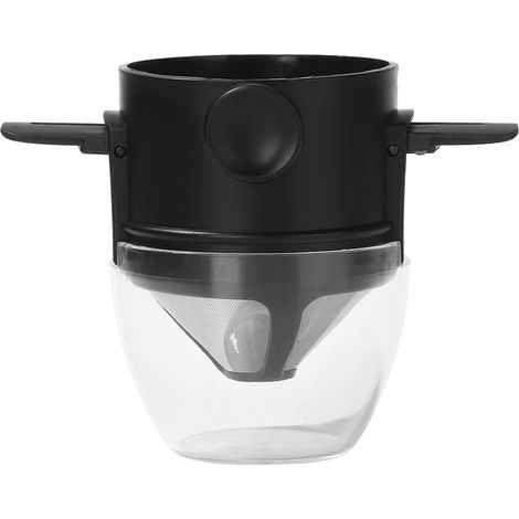 Filtre à café portable en acier inoxydable pliable, porte-filtre à café/thé facile à nettoyer et réutilisable, sans papier, pour infusion à la verseuse. (1/5)