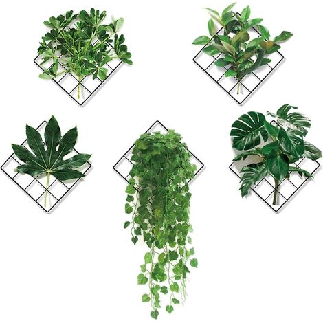 Sticker mural 3D amovible à motif de feuilles vertes pour la décoration intérieure - Idéal pour la chambre, le salon ou le bureau (1/4)