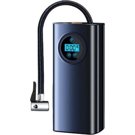 Portable air compressor, 1800 mAh 5C battery, 2 mini electric pumps, electric bicycle pump with digital LCD screen, rechargeable car tire inflator, suitable for bicycles, motorcycles, scooters (1/5)