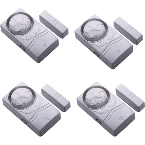 Wireless Anti-Theft Alarm for Home Security, Magnetic Sensor, Door and Window Alarm, Super Loud 110 Decibels, Child-Friendly Pool Door Alarm, 4-Pack (1/4)