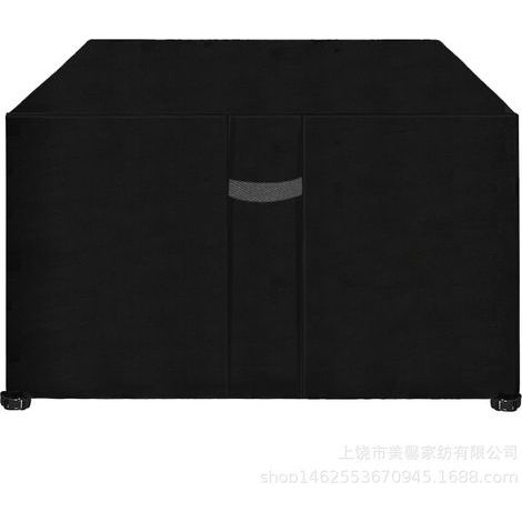 Garden Furniture Cover with Ventilation Holes, Waterproof, Windproof, UV Resistant, 210D Heavy Duty Oxford Fabric Protective Cover for Garden Table Seats, Rectangular (242 x 162 x 100 cm) - Black (1/4)