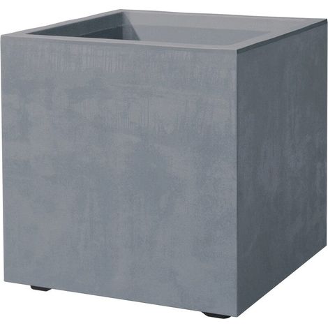 [GEBRAUCHT] B-Ware Deroma Pflanztopf Quadro Millenium 39x39cm Aschgrau Garten Pflanzgefäß robust