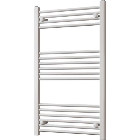Zennor - White Heated Towel Rail - H1000mm x W600mm - Straight (1/3)