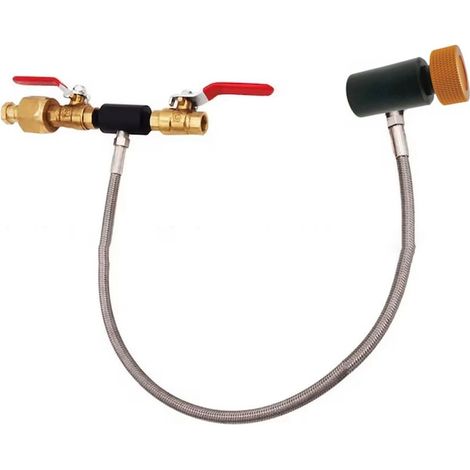 Adaptateur CO2 CGA320 avec tuyau 60 cm et double manomètre, recharge de bouteille Sodastream, kit remplissage (1/5)