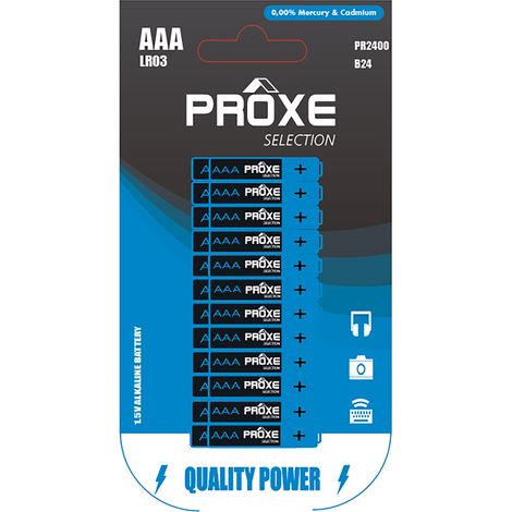 PILA MINISTILO 'LR03' Pz 4 - 1,5 V - AAA- 10 blister - PROXE