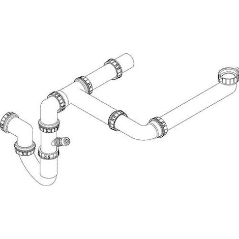 Siphon 42619 pour éviers de cuisine