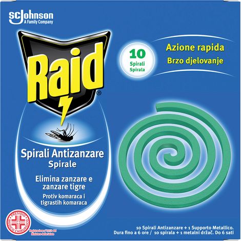 SPIRALI INSETTICIDE cf. 10 pz- 24 confezione - RAID