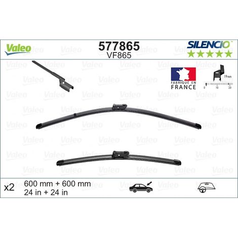 Balai d'essuie-glace Valeo 577865 MERCEDES-BENZ 2048203145 2128201700