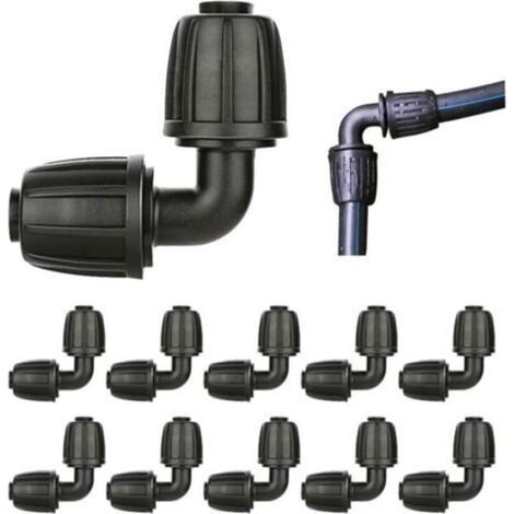 Raccord coudé 16 mm - LON® - Irrigation goutte à goutte - 16 mm - Plastique haute résistance (1/5)