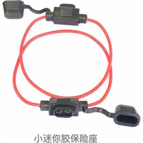 Manufacturer supplies small-sized fuse holders with wiring harnesses for automotive fuse boxes.