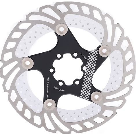 Disque de Frein Noir Usinage CNC Gravure Anodisé Accessoires Vélo pour VTT (1/5)