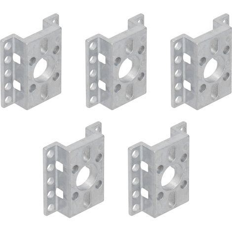 Support U en acier 5 pièces, connecteur de poutre carrée pour robots, équipements d'ingénierie, rail linéaire, fixation de montage robuste. (1/5)