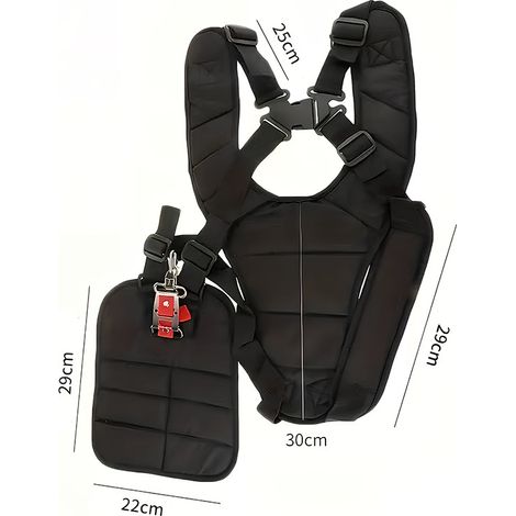 Sangle de harnais pour taille-haie : ceinture rembourrée confortable avec double sangle d'épaule, pour harnais de strimmer, weed eater ou weed wacker. (1/4)
