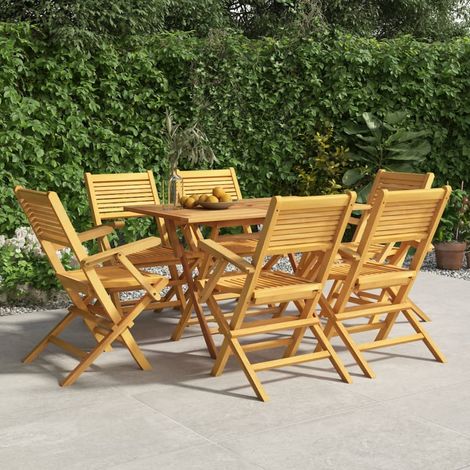 Chaises de jardin pliantes 6 pcs,Fauteuils d'extérieur 55x62x90 cm bois massif teck -TF33396 (1/5)