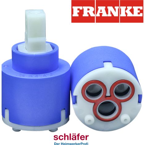 Schläfer  Cartuccia Rubinetto Miscelatore 35mm, Cartuccia di Ricambio in Ceramica Bassa con 2 Piedini, Per Rubinetti Miscelatori Monocomando di Cucina, Bagno, Doccia e Vasca (1/5)