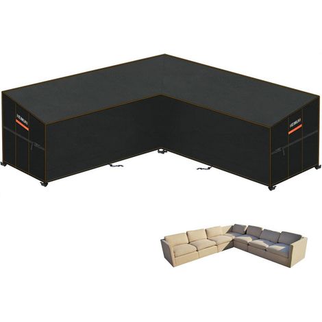 L-Form Gartenmöbel Abdeckung Wasserdicht 300x300cm UV-Schutz Winterfest (1/5)