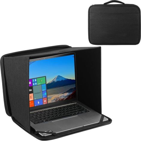 Pare-soleil universel pliable pour ordinateur portable, Convient aux ordinateurs portables de 12 à 14",Bloque la lumière du soleil, protège l'intimité
