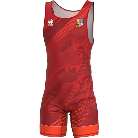 Body da wrestling da uomo con simbolo della Repubblica Ceca, taglia 2XL, colore blu.