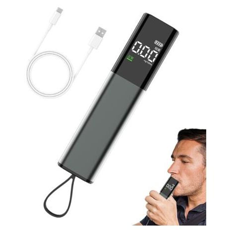 Testeur d'alcool numérique, testeur d'alcool à l'alcool,Alcoolyzer d'alcool Personnel numérique Instrument d'essais de Conduite en état d'ivresse, détecteur précis pour Le conducteur (1/5)