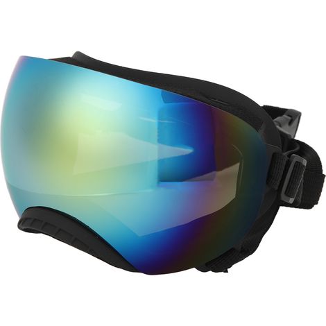Hunde-Sonnenbrille, UV-Schutz, mit verstellbarem Riemen, für Welpen und mittelgroße bis große Tiere, rote Gläser. (1/4)