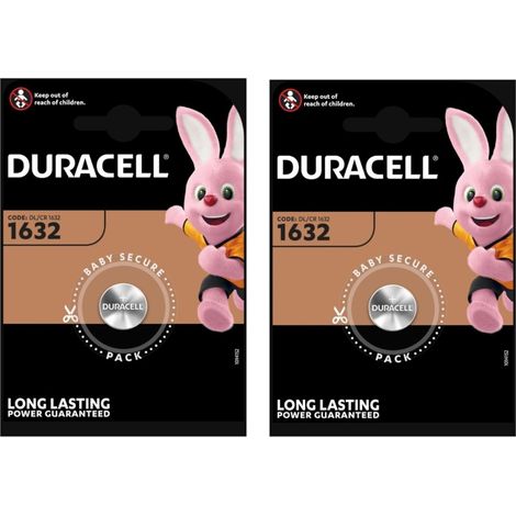 2 Pcs Duracell CR1632 1632 Car Remote Batteries, Modèle :