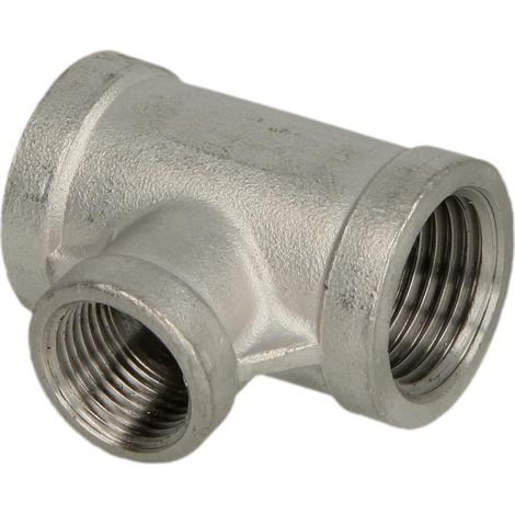 Té réduit en inox 2'' x 1'' x 2'' FF/FF/FF