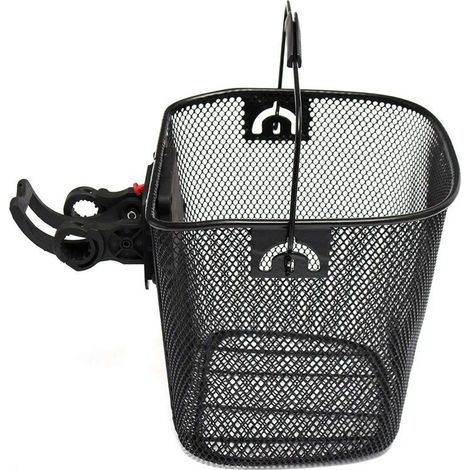 Panier vélo 32,5 x 24 x 26,5 cm Avant détachable Noir (1/5)