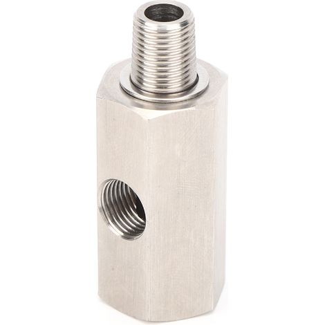 Capteur de pression d'huile en T, raccord 1/8 NPT, connecteur d'alimentation turbo, acier inoxydable, pièce auto, filetage 1/8 NPT (1/5)