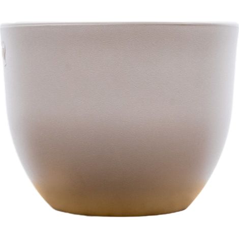 Pot de fleurs rond Eggy design moderne intérieur extérieur taupe Ø55 x H43 cm - PANGIVO (1/3)