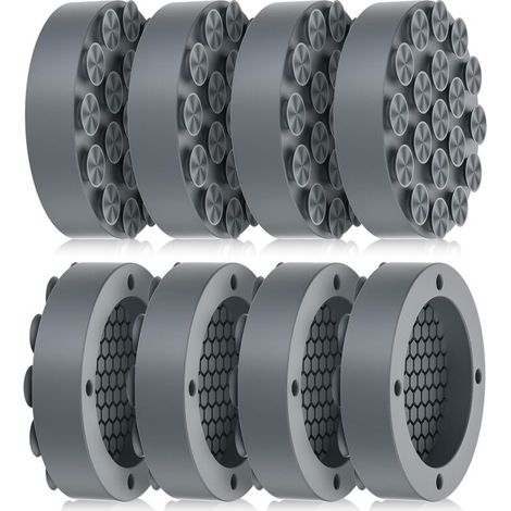 8pcs Grey Anti-Vibration Pads for Washing Machine with Strong Adsorption Suction Cup Dryer Vibration Feet Rubber Feet Pad for Washing Machine