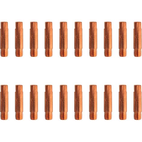 20 pointes contact cuivre M6x25x5.8mm pour torche 0.6/0.8/1.0 15ak. Consommables et accessoires pistolet de soudage. Buses de torche de soudage à fil mig mag de 0,8 mm (1/5)