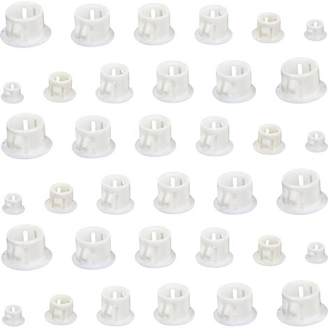 120 Pièces Bouchons de Trous en Plastique Blanc à Verrouillage Trou de Vis, Projets de Menuiserie, Léger Effet D’étanchéité, Aspect Décoratif (1/5)