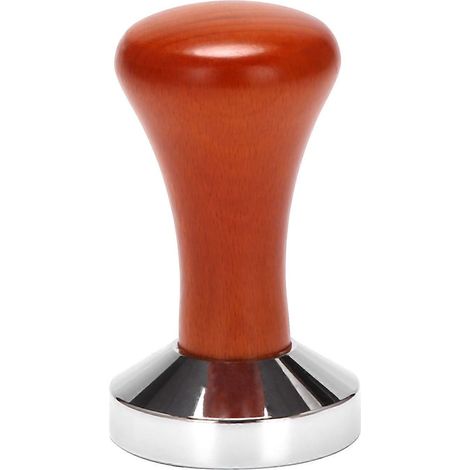 Kaffeetamper mit Holzgriff für Espressomaschinen, 51 mm, kaffeebraun (1/5)