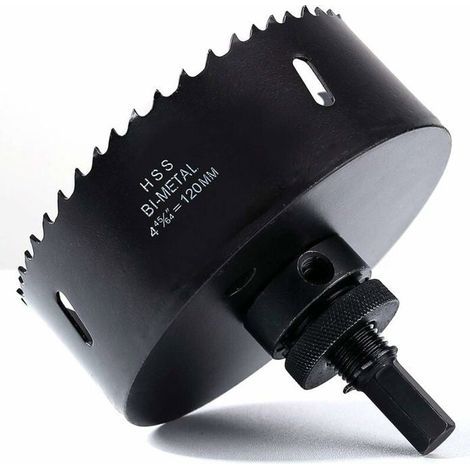 HONORNIC - Scie Cloche Bi-Métal 120 mm, M42 HSS Bimétallique Scie Trèpan avec Foret de Centrage pour Robuste Perceuse à Percer Guazhni (1/5)