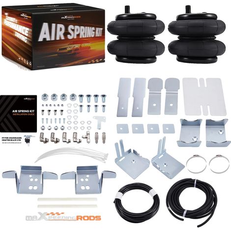 Kit de suspensión neumática, capacidad de carga de 4000 kg, bolsas de aire reforzadas, compatible con modelos 2006-2017, instalación atornillada, presión de aire ajustable. (1/5)