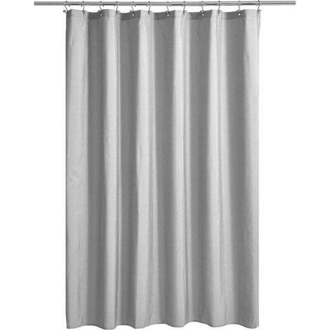 Grauer Duschvorhang, hochwertiges PEVA, leichter Duschvorhang, Grau (240 cm x 200 cm)