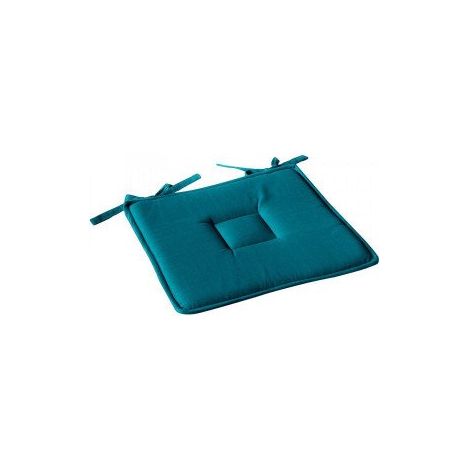 Galette Plate 40 x 40 cm 100 % Coton - 40x40cm - Bleu canard (1/3)