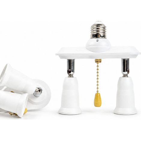 Fourniture de douilles et supports de lampe universels de marque Fulaiya E27-2E27/E26 avec interrupteur à fermeture éclair, vente directe. (1/4)