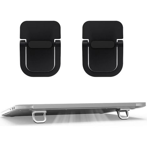 Lot de 2 supports pour clavier, mini support pour ordinateur portable de bureau, support portable compatible(Noir) (1/5)