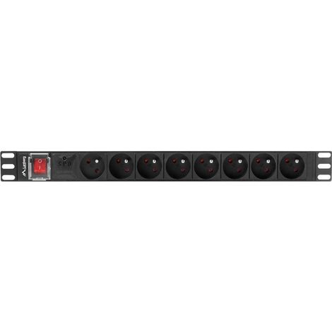 Lanberg POWER STRIP PDU RACK 19" (1U, 16A, 8X 230V PL, 2m) (1/4)