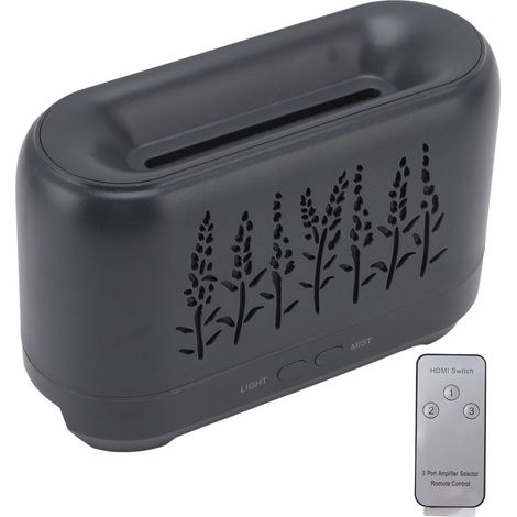 Diffuseur d'huiles essentielles 200 ml, silencieux et ajouré, avec lumière flamme et télécommande, idéal pour dormir, travailler ou étudier. Prise UE 100-240 V. (1/5)
