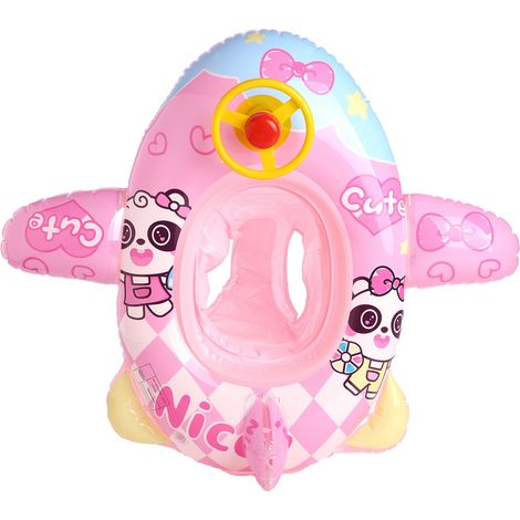 Flugzeug-Schwimmring Sommer-Essentials Wasserspielzeug Aufblasbarer Kinder-Schwimmring (1-5 Jahre), mit Aufblaspumpe