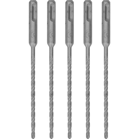 5 Pcs Hammer Bit de Perceuse 160 Mm Longueur 2 Flûtes Auto-centres Carbure de Pointe Impact de Forage pour B S Béton 5 Mm 0,2 Pouce de Perceuse à Perceuse Bitcarbide Fore (4 mm) (5 millimètres) (1/5)
