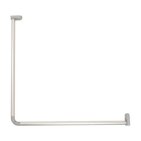 Kit porte-rideau d'angle en aluminium Finition acier 100 x 100 Ø 16 mm (1/5)